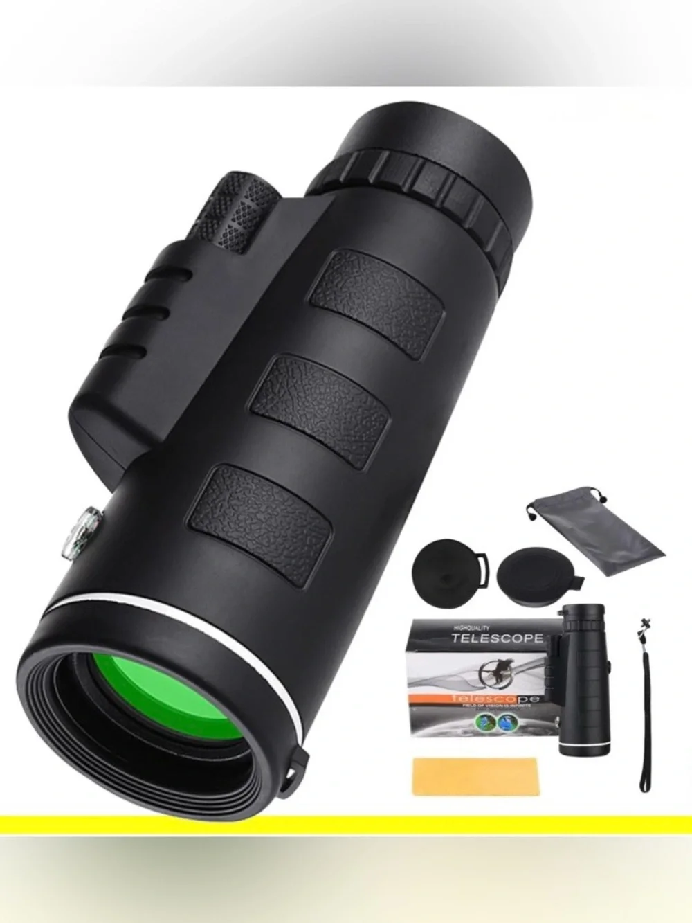 40x60 HD Monocular Telescope with Low Light Vision for Adventurers and Explorers